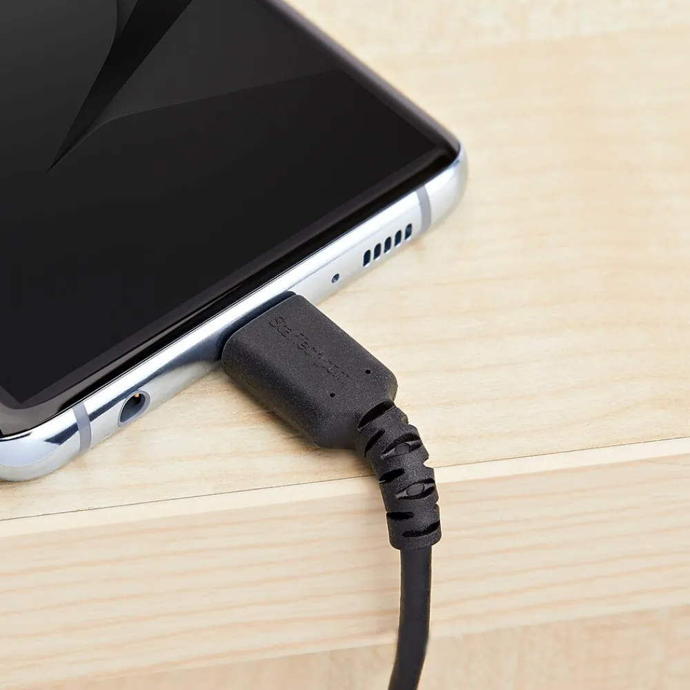 1m USB A to USB C Charging Cable - Durable Fast Charge & Sync USB 2.0 to USB Type C Data Cord - Aramid Fiber M/M 3A Black<StarTech Online