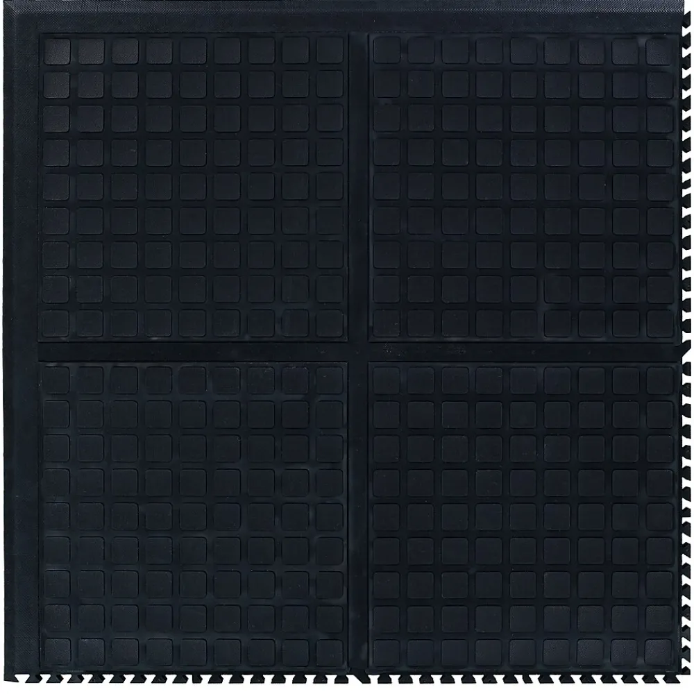 M + A Matting M+A Matting Hog Heaven III Comfort Anti-Fatigue Mat, 3.32' x 3.32', Black Corner (447203100)