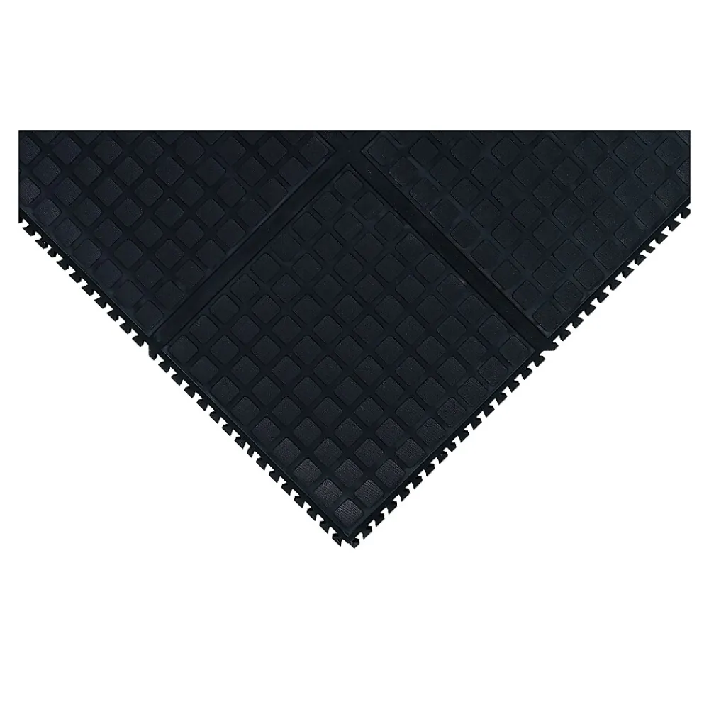 M + A Matting M+A Matting Hog Heaven III Comfort Anti-Fatigue Mat, 3' x 3', Black Center (447201100)