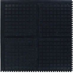 M + A Matting M+A Matting Hog Heaven III Comfort Anti-Fatigue Mat, 1.82' x 1.82', Black Corner (447105100)