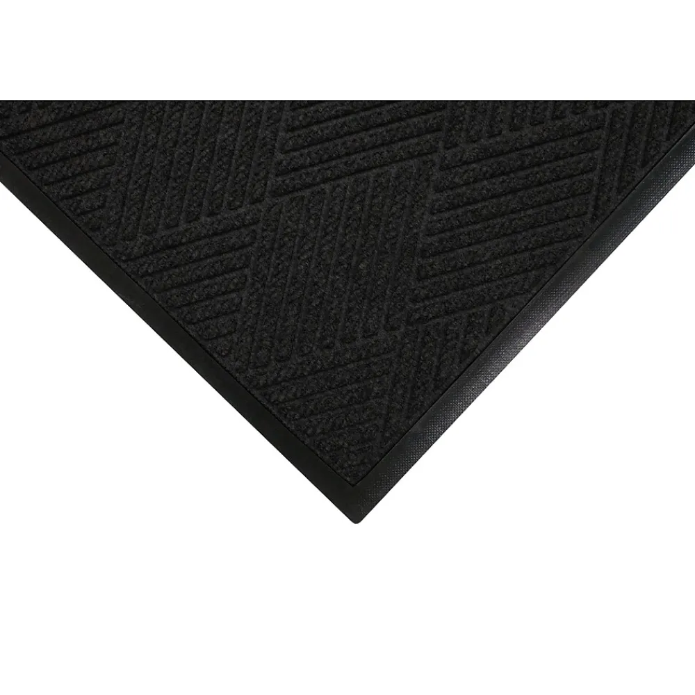 M + A Matting M+A Matting WaterHog Max Diamond Classic Mat, Universal Cleated, 3' x 16', Black Smoke (230000000000)