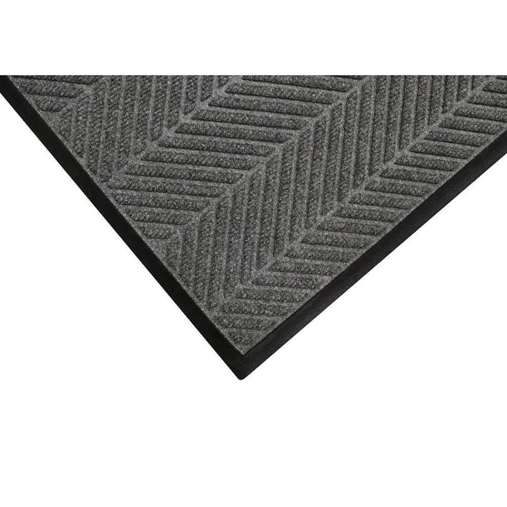 M + A Matting M+A Matting WaterHog Max Herringbone Classic Mat, Smooth ,6' x 12.2', Grey Ash (224074000000)