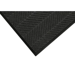 M + A Matting M+A Matting WaterHog Max Herringbone Classic Mat, Universal Cleated, 3' x 10', Black Smoke (224070310070)