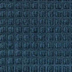 M + A Matting M+A Matting WaterHog Squares Fashion Mat, Universal Cleated,6' x 20', Navy (28061620070)