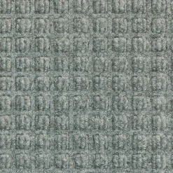 M + A Matting M+A Matting WaterHog Squares Classic Mat, Universal Cleated, 6' x 8', Medium Grey (2005768070)