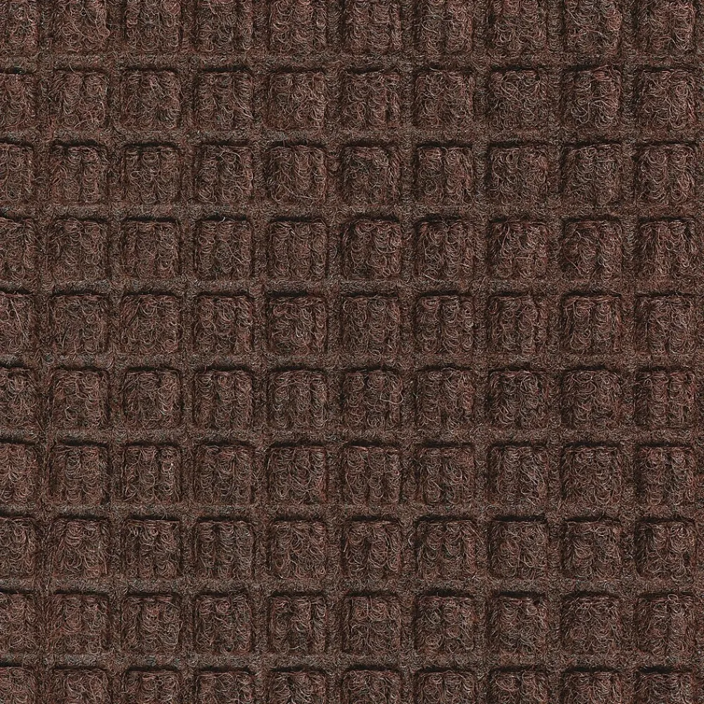 M + A Matting M+A Matting WaterHog Squares Classic Mat, Universal Cleated, 4' x 10', Dark Brown (20052410070)