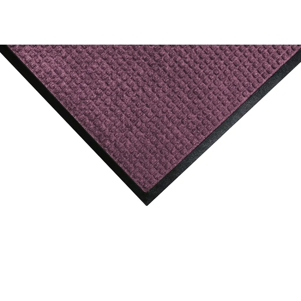 M + A Matting M+A Matting WaterHog Squares Classic Mat, Smooth, 4' x 6', Bordeaux (2006046170)
