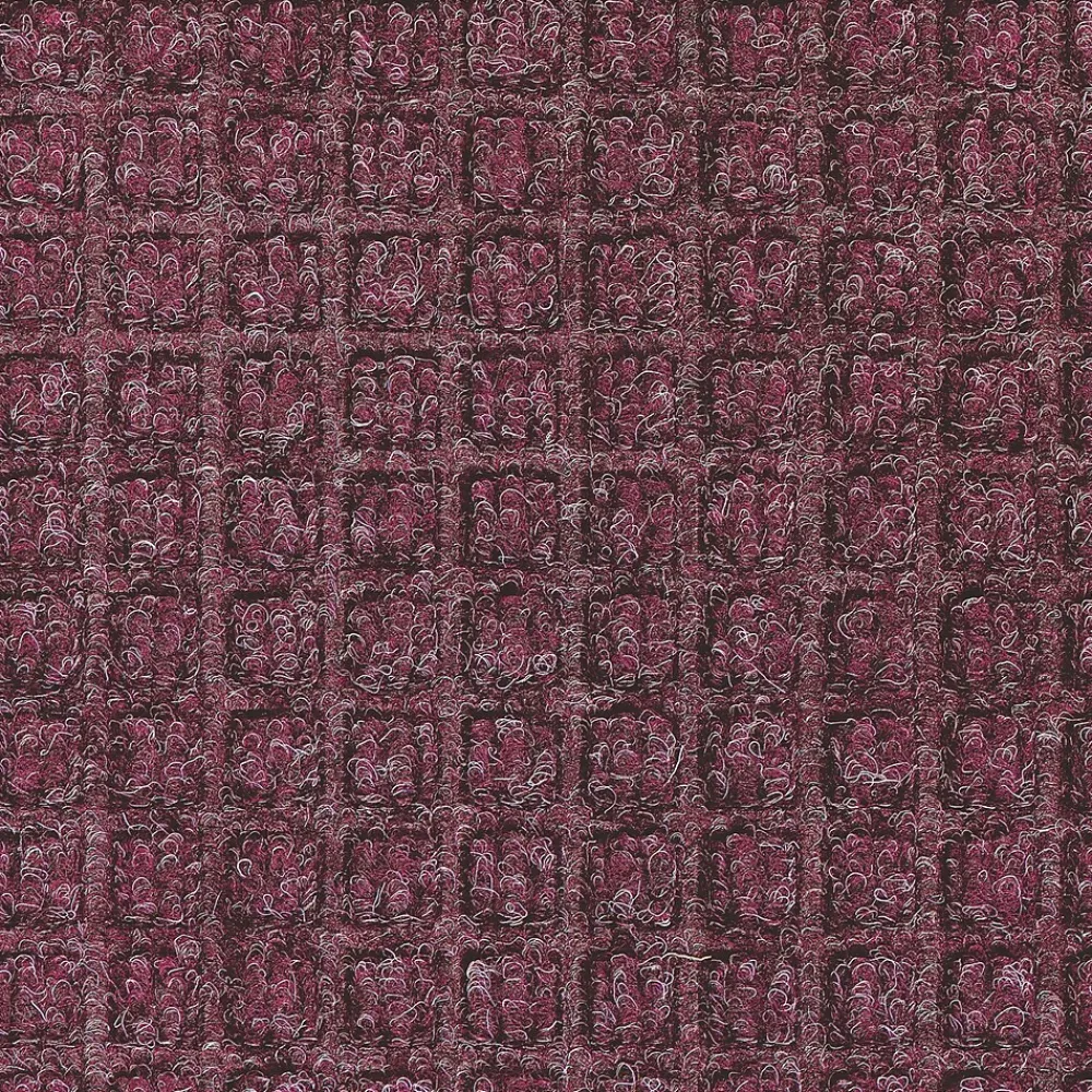 M + A Matting M+A Matting WaterHog Squares Classic Mat, Smooth, 4' x 6', Bordeaux (2006046170)