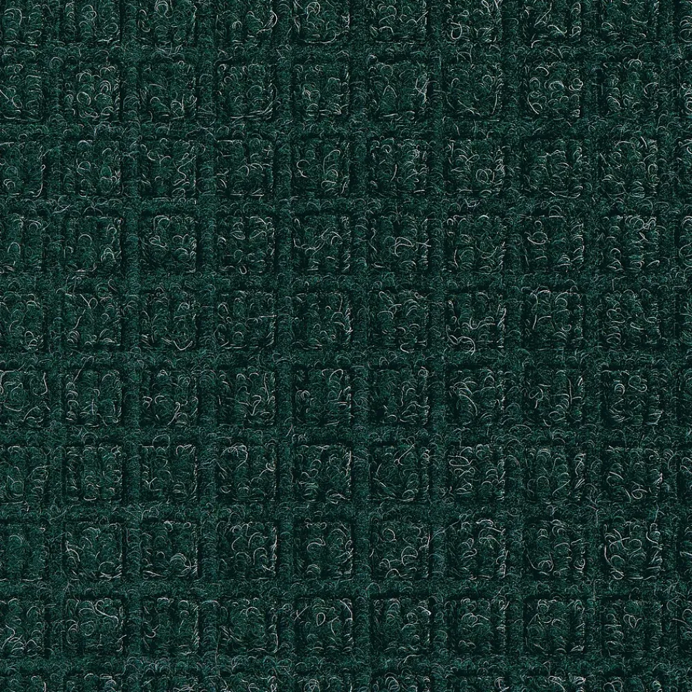M + A Matting M+A Matting WaterHog Squares Classic Mat, Universal Cleated, 3' x 5', Evergreen (2005935070)