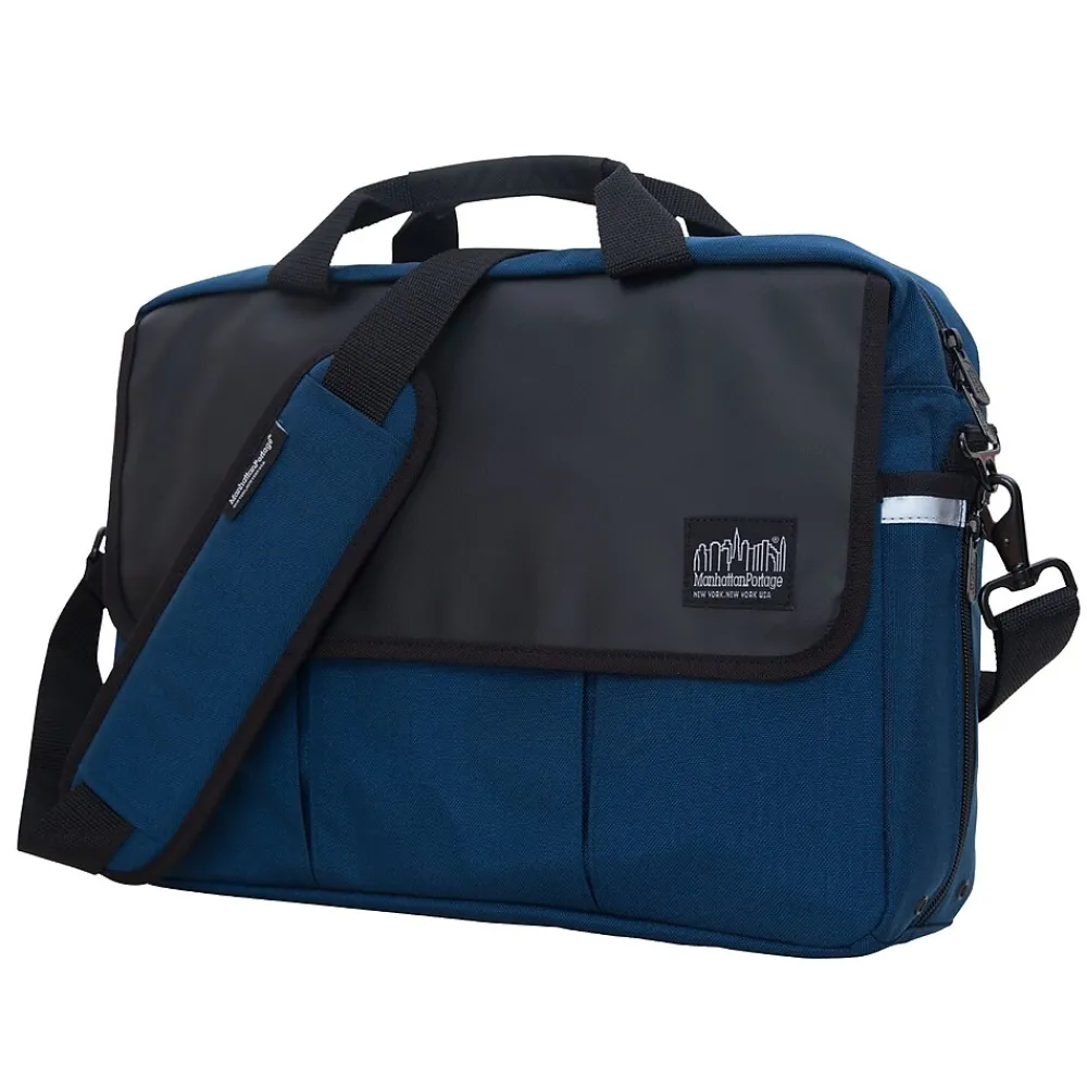Webb Convertible Briefcase Navy (1448-BL NVY)<Manhattan Portage Clearance