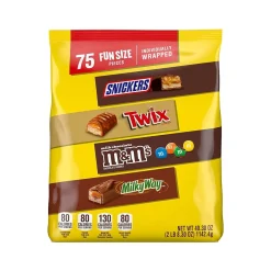 Mars Fun-Size Milk Chocolate Candy Variety Mix, 40.3 oz., 75 Pieces (459747)