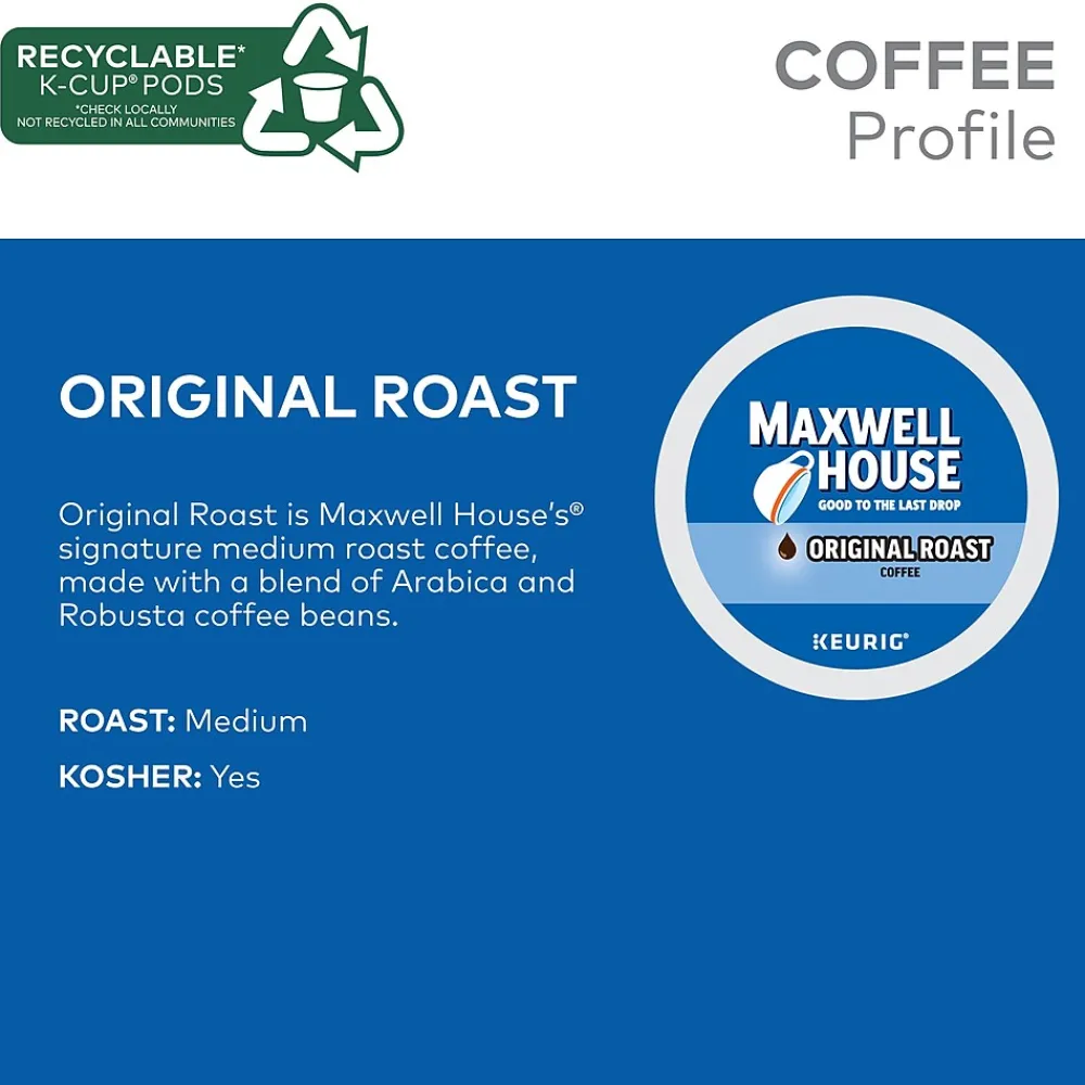 Maxwell House Original Roast Coffee Keurig® K-Cup® Pods, Medium Roast, 24/Box (5469)
