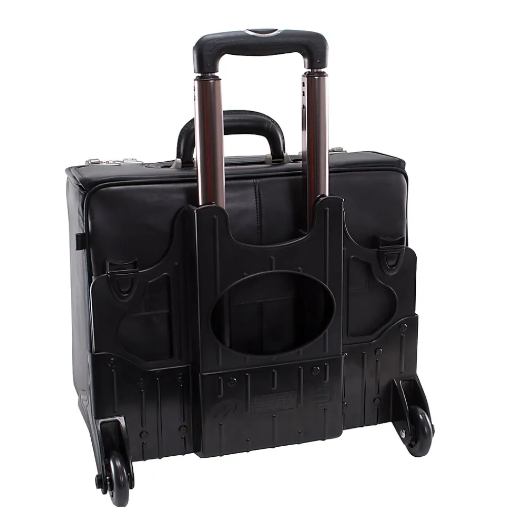 Laptop Roller, Black Leather (84665)<McKlein Clearance