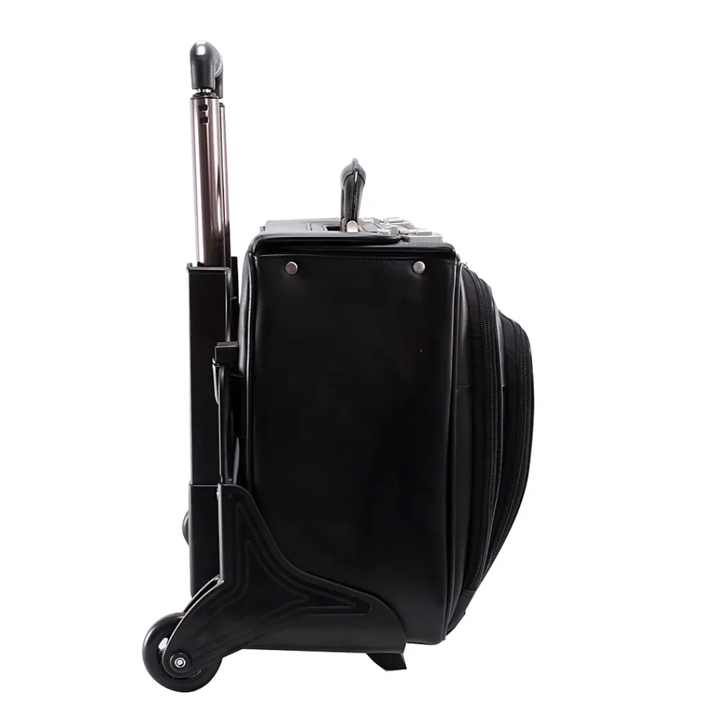 Laptop Roller, Black Leather (84665)<McKlein Clearance