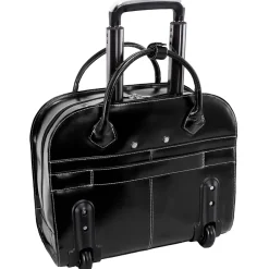 Limited Edition Laptop Briefcase, Black Leather (96145A)<McKlein Best