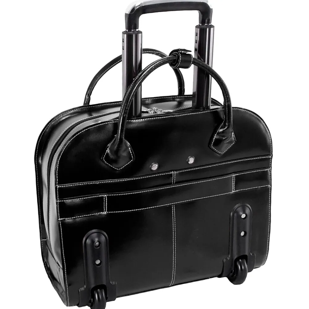 Limited Edition Laptop Briefcase, Black Leather (96145A)<McKlein Best