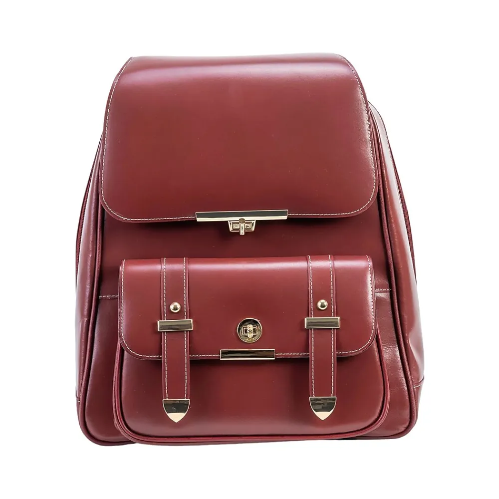 McKlein MARYVILLE Business Laptop/Tablet Backpack, Red (99576)