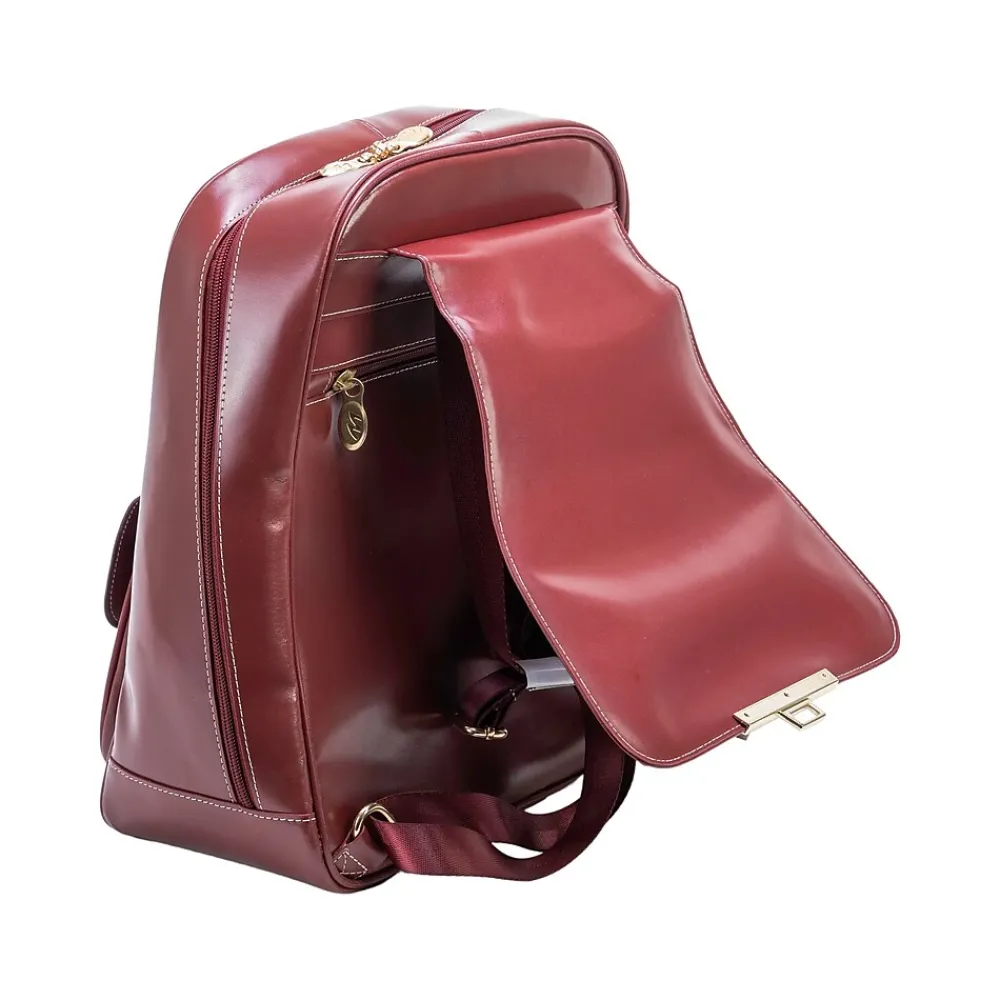 McKlein MARYVILLE Business Laptop/Tablet Backpack, Red (99576)