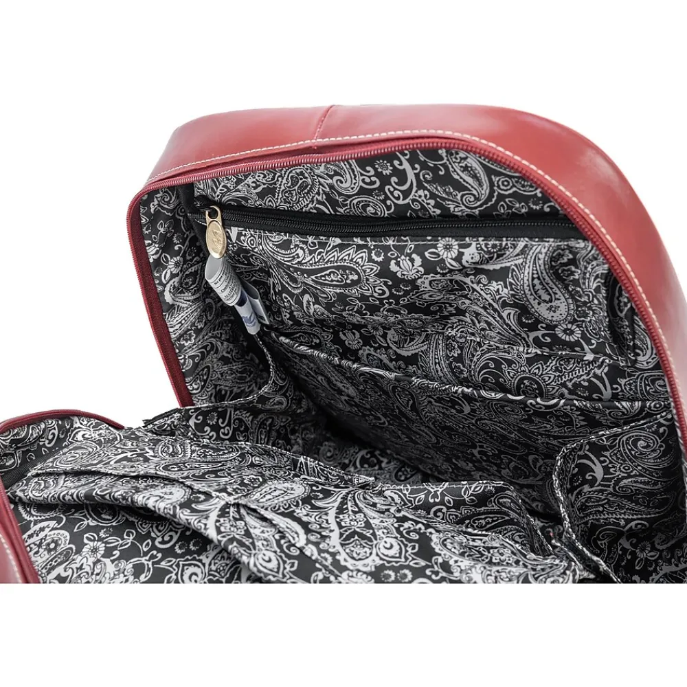 McKlein MARYVILLE Business Laptop/Tablet Backpack, Red (99576)