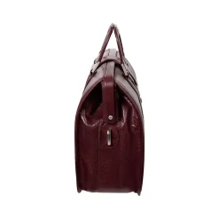 MORGAN Leather Litigator Laptop Briefcase, Burgundy (83346)<McKlein Discount