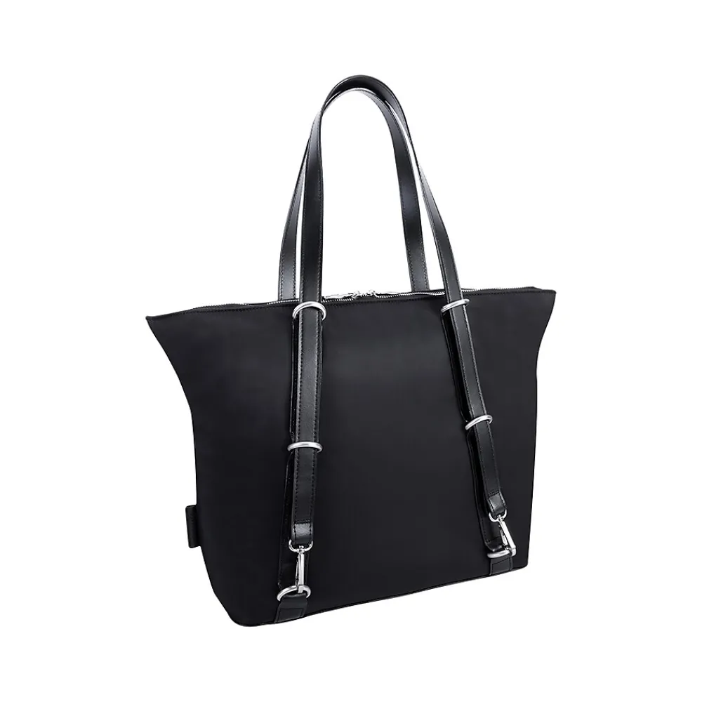 N Series DYLAN Nylon Convertible Backpack Tote, Medium, Black (18485)<McKlein Discount