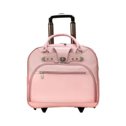 Laptop Bags|McKlein REDWOOD 15" Leather Rolling Laptop Bag, Pink (99699)