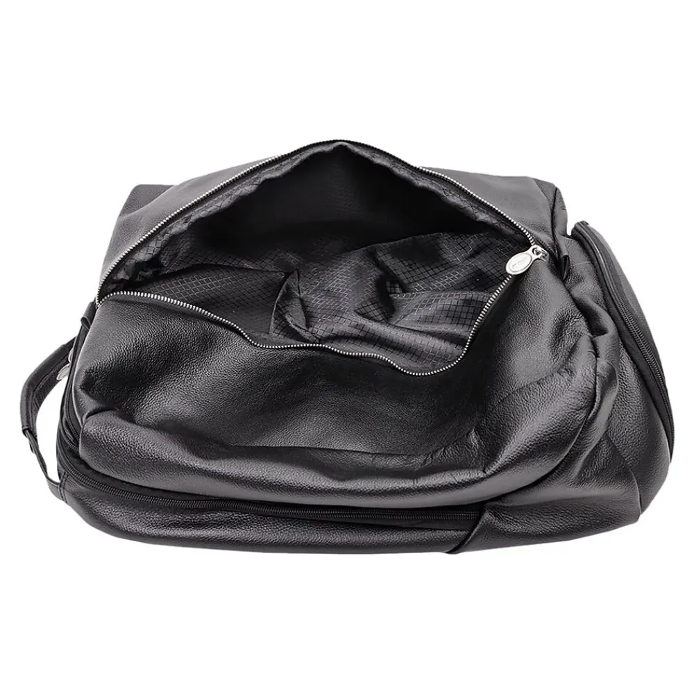 U Series South Shore Laptop Backpack, Black Leather (18885)<McKlein Hot