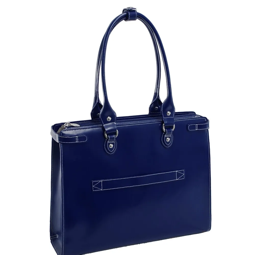 WINNETKA W Series Laptop Briefcase, Navy Genuine Leather (94837)<McKlein New
