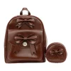 McKlein USA ACADIA Mini Bow Backpack with Coin Purse, Red (99716)