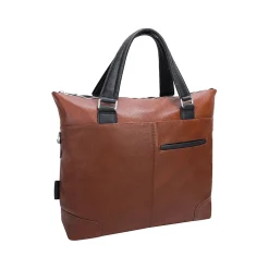 USA EASTWARD U Series Leather Pocket Briefcase, Brown (18390)<McKlein Sale