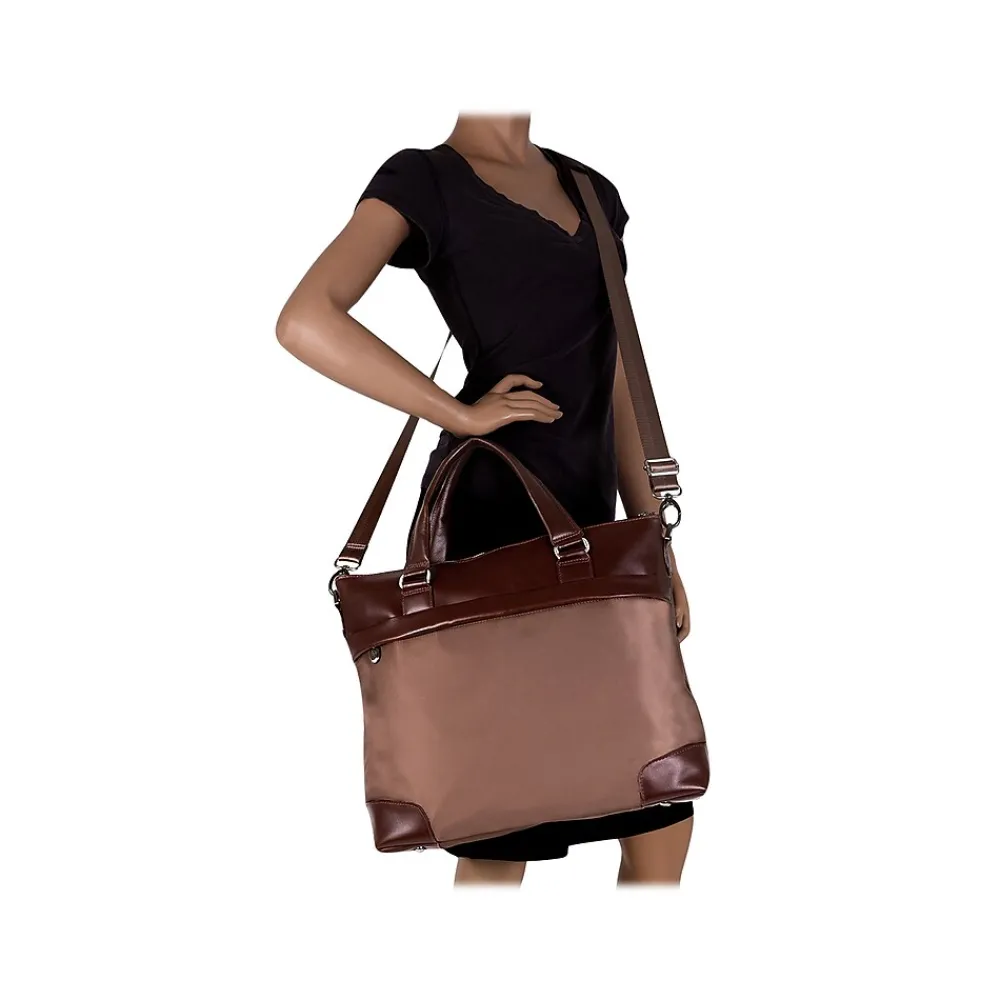 USA N Series EASTWARD Nylon Slim Briefcase, Khaki (18394)<McKlein Clearance