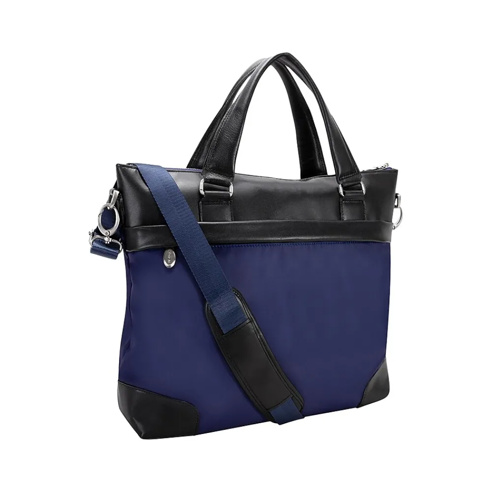 USA N Series EASTWARD Nylon Slim Briefcase, Navy/Black (18397)<McKlein Clearance