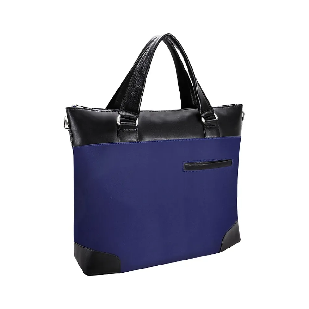 USA N Series EASTWARD Nylon Slim Briefcase, Navy/Black (18397)<McKlein Clearance