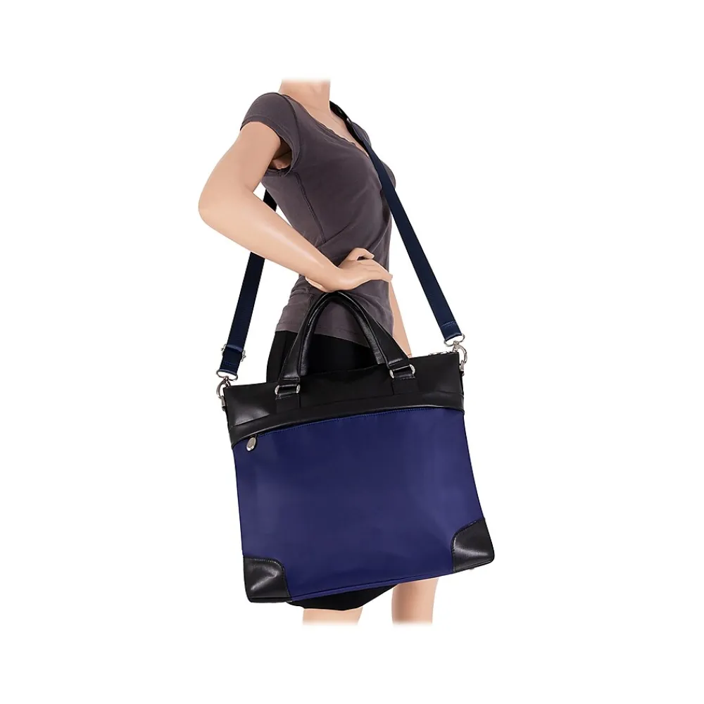 USA N Series EASTWARD Nylon Slim Briefcase, Navy/Black (18397)<McKlein Clearance
