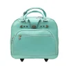 Laptop Bags|McKlein USA REDWOOD 15" Leather Rolling Laptop Bag, Aqua Blue (99698)