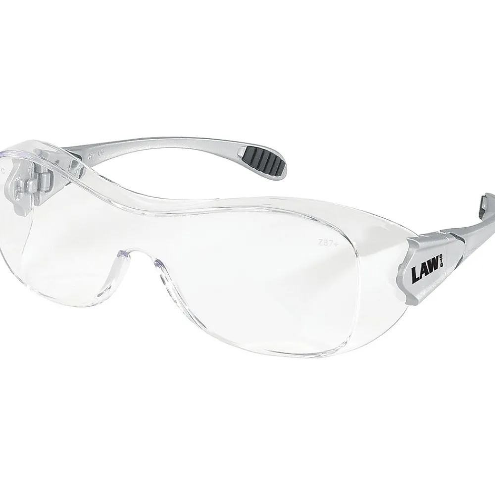 MCR Safety Law OTG Anti-Fog Safety Glasses, Clear Lens (135-OG110AF-XX)