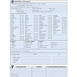 Medical Forms*Medical Arts Press ® Chiropractic Registration and History Form without Updates; Sky Blue, Spanish