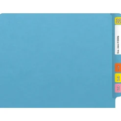 File Folders|Medical Arts Press Heavy Duty End Tab File Folder, Straight Cut, Letter Size, Dark Blue, 40/Box (S-09459-DBL)