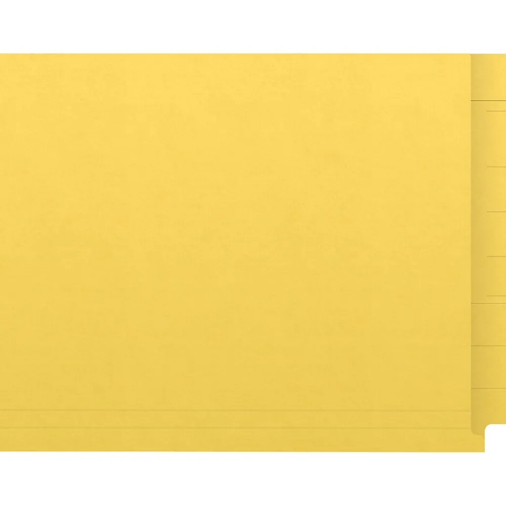 File Folders|Medical Arts Press Kardex Match Reinforced End Tab File Folder, Straight Cut, Letter Size, Yellow, 50/Box (S-09484-YLW)