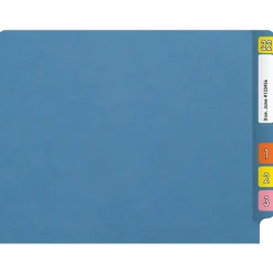 File Folders|Medical Arts Press Reinforced End Tab File Folder, Straight Cut, Letter-Size, Blue, 250/Carton (S-01502-BLU-B)