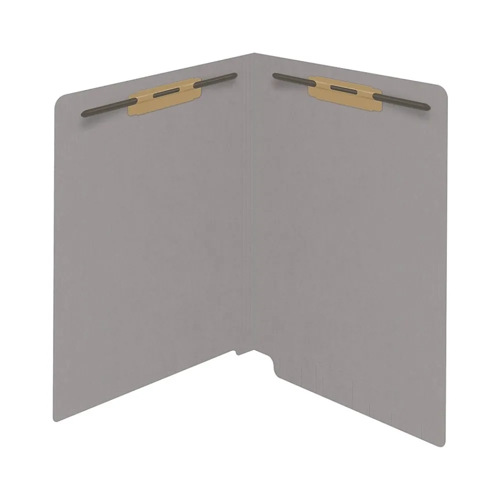 File Folders|Medical Arts Press Reinforced End Tab File Folder, Straight Cut, Letter-Size, Gray, 250/Carton (S-01602-GRY-B)