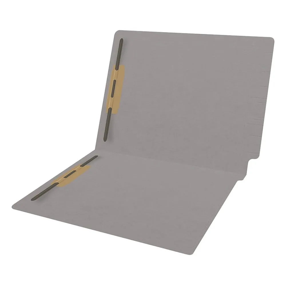 File Folders|Medical Arts Press Reinforced End Tab File Folder, Straight Cut, Letter-Size, Gray, 50/Box (S-01602-GRY)