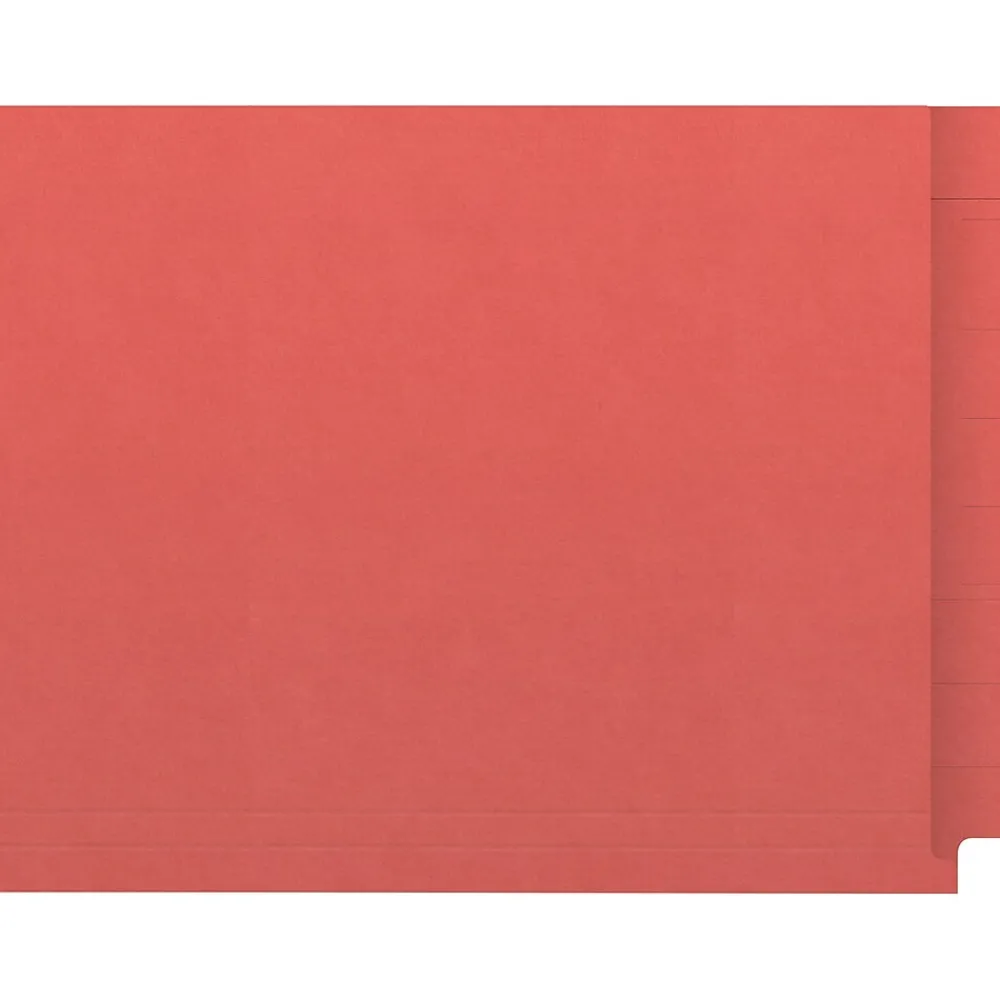 File Folders|Medical Arts Press Reinforced End Tab File Folder, Straight-Cut, Letter Size, Orange, 100/Box (S-09482-ORG)