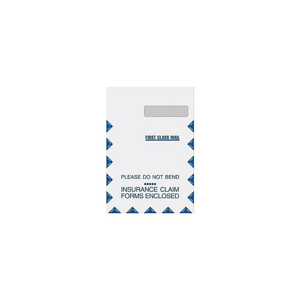 Clearance Medical Arts Press Self Seal Security Tinted Business Envelopes, 9" x 13", White, 100/Pack (24147)