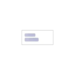 Online Medical Arts Press Self Seal Security Tinted #4 Double Window Envelope, White, 500/Box (32373)