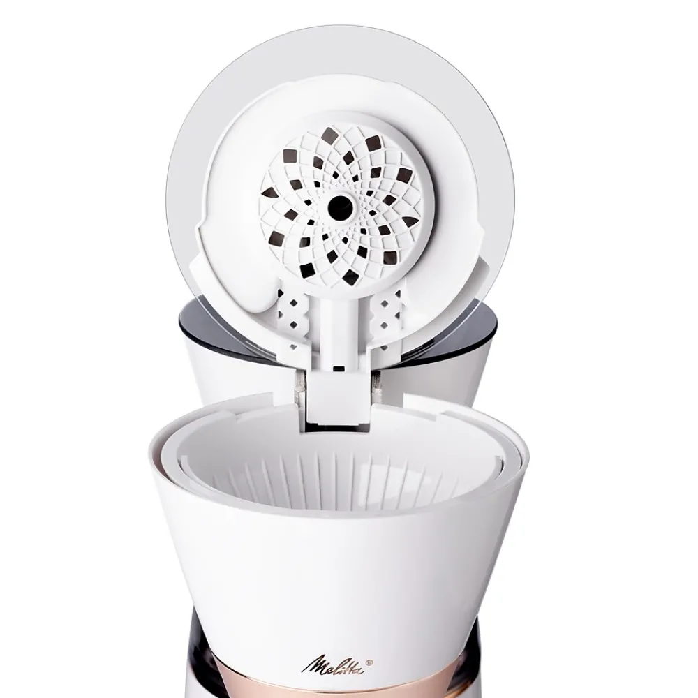 Melitta Vision Luxe 12-Cups Automatic Drip Coffee Maker, Copper/White (MCM002WULGW1)