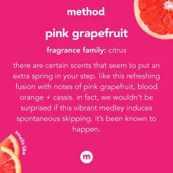 Liquid Hand Soap, Pink Grapefruit Scent, 12 Oz. (MTH00039)<Method Clearance