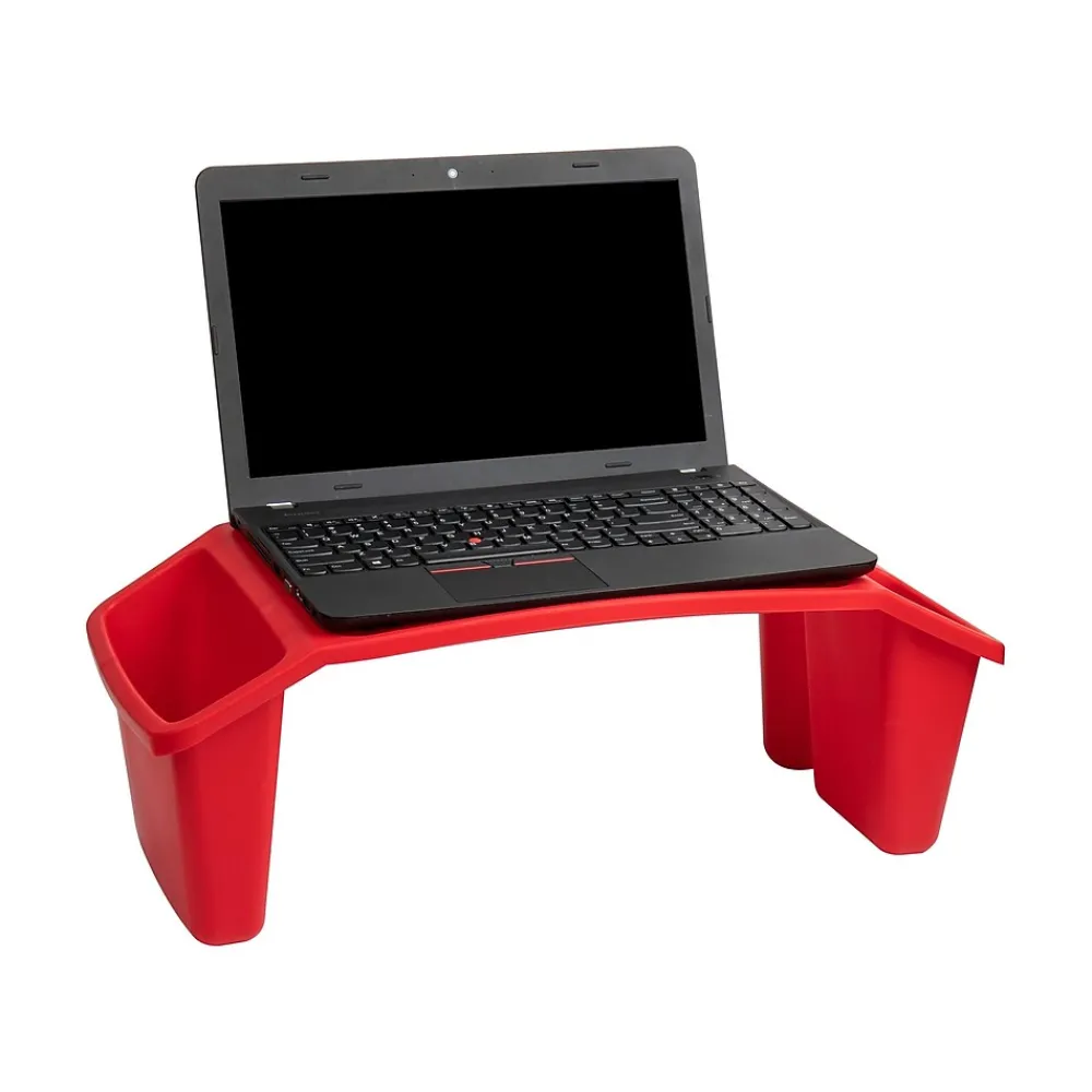 10.75" x 22.25" Plastic Kids' Lap Desk Activity Tray, Red, 2/Pack (2KIDLAP-RED)<Mind Reader New