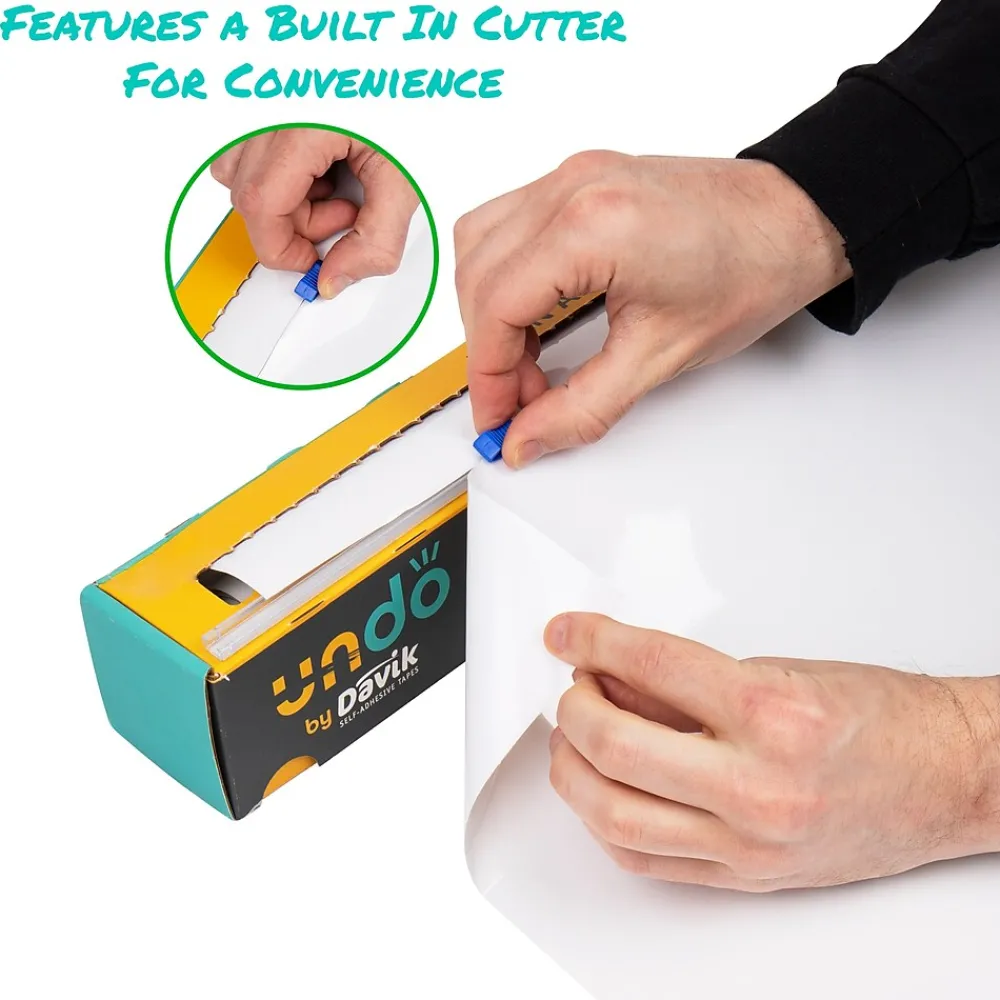 Dry Erase*Mind Reader Adhesive Dry-Erase Whiteboard Roll with Dry Erase Markers, 24" x 10' (DWBER-WHT)