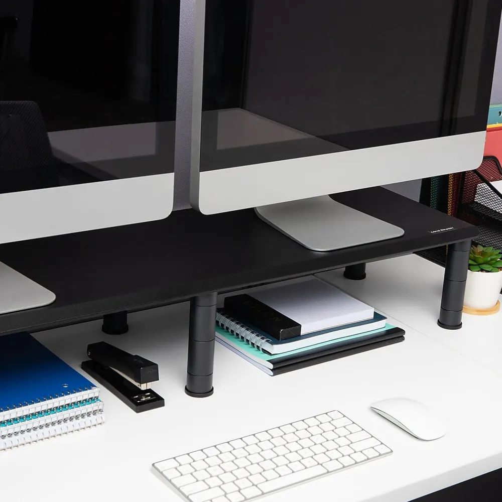New Mind Reader Adjustable Dual Monitor Stand, Black (DUBMO-BLK)